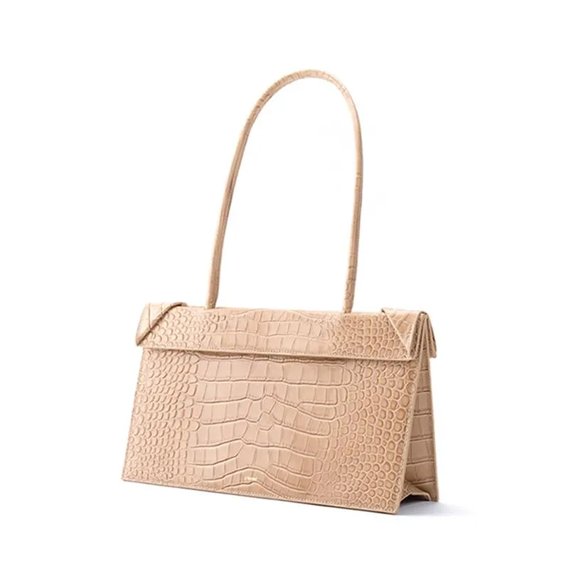 Click Medium Foldable Shoulder Bag - Almond