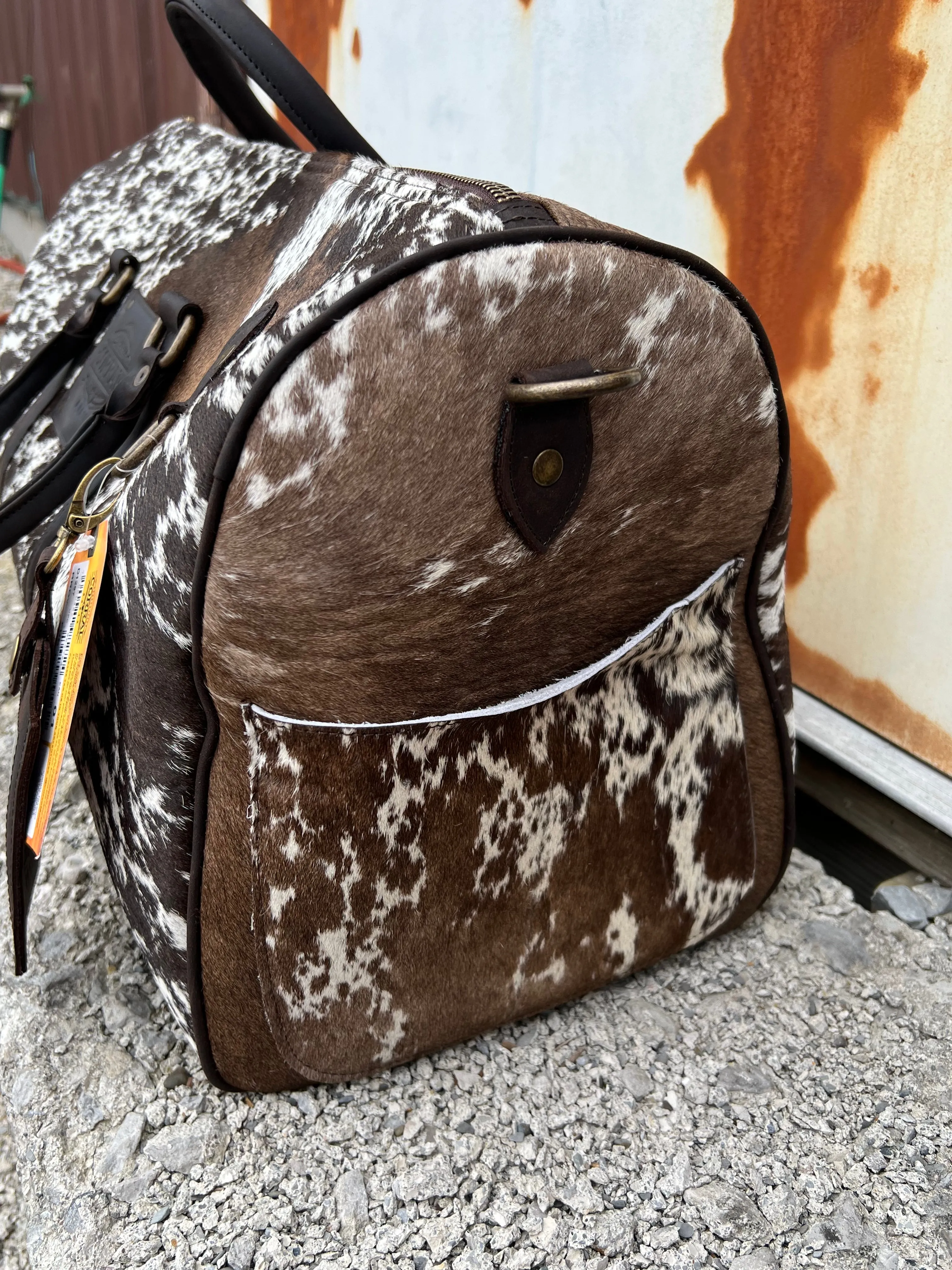 Corral Brown Cowhide Duffle Bag D1297