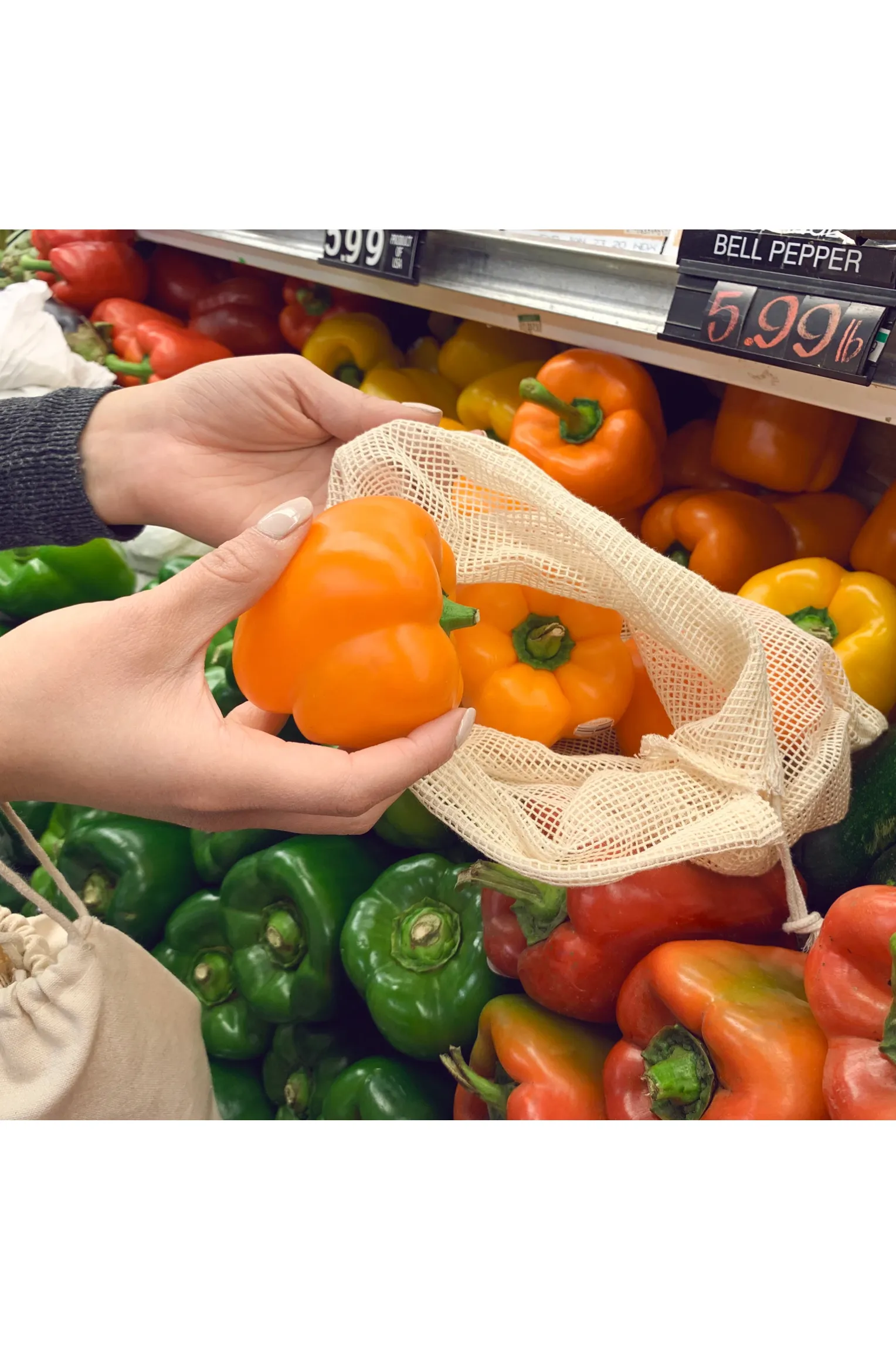 COTTON MESH PRODUCE BAGS