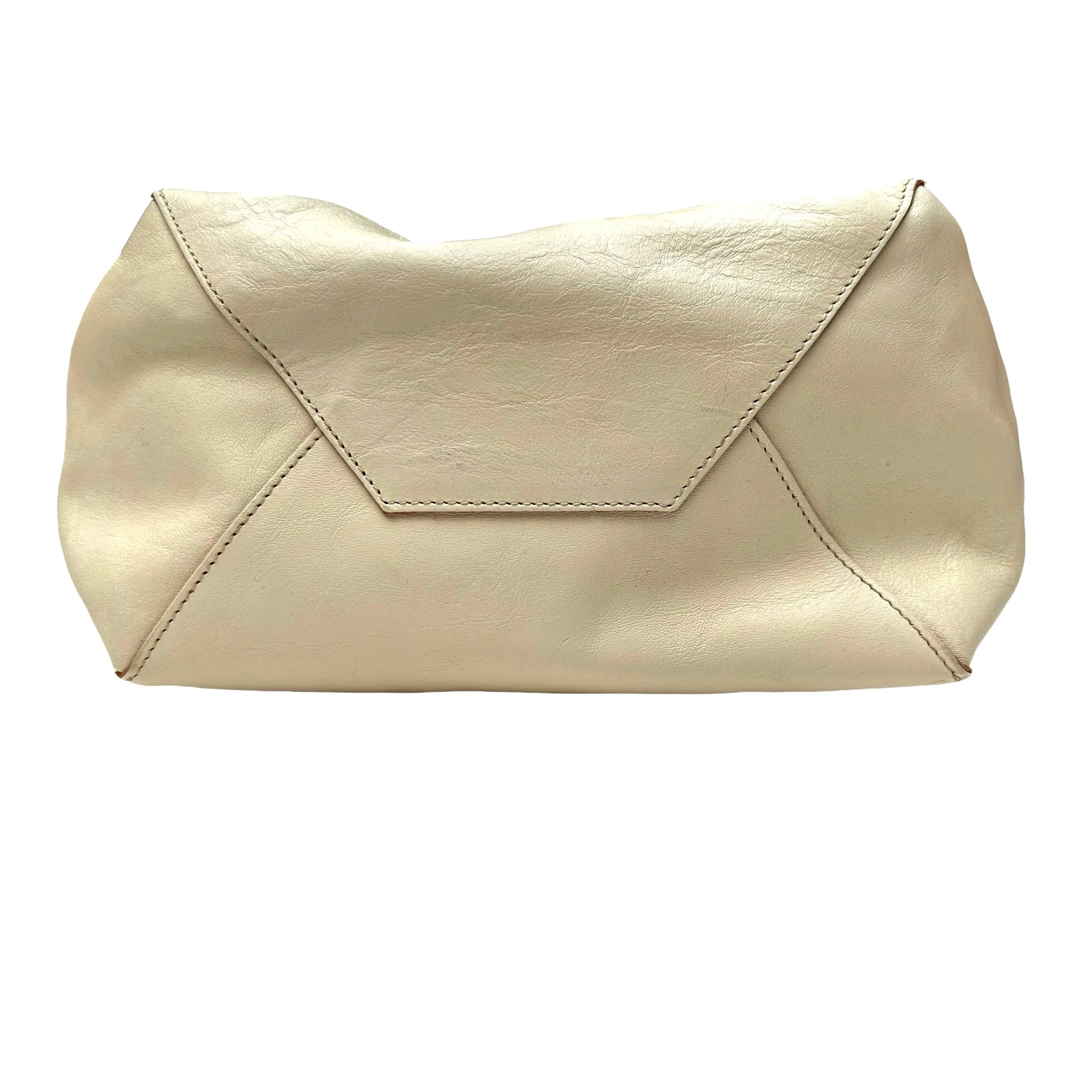 Cream Leather Convertible Bag