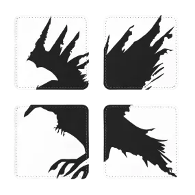 Crow Sublimation Coasters Pack of Four