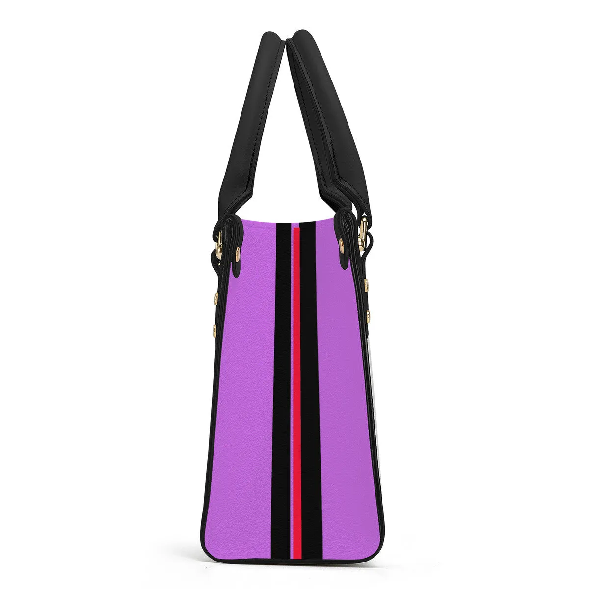 DCYG Black Red Bottoms & Mauve Luxury Women PU Tote Bag - Black