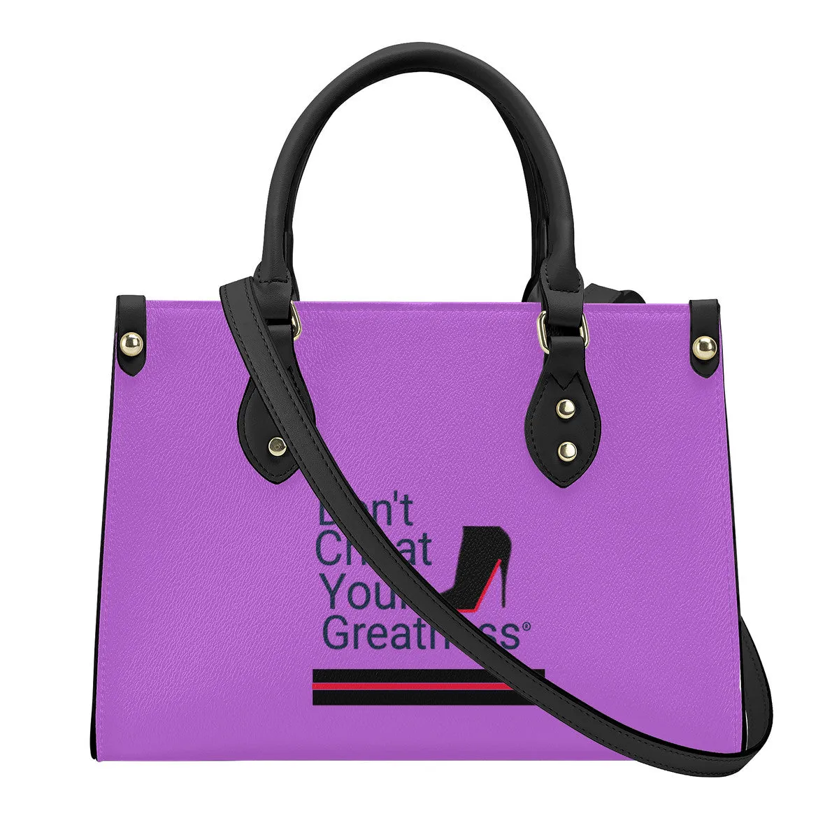 DCYG Black Red Bottoms & Mauve Luxury Women PU Tote Bag - Black