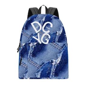 DCYG  White Logo & Denium Cotton Backpack