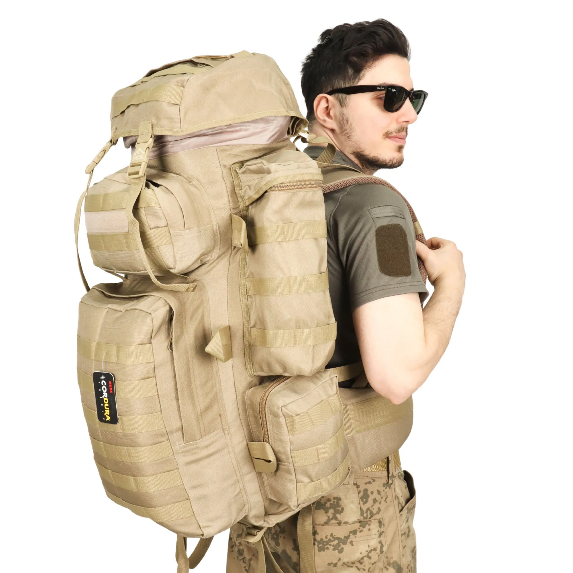 Deserton Camouflage Large Military Operation Backpack - 110 Liter Bag