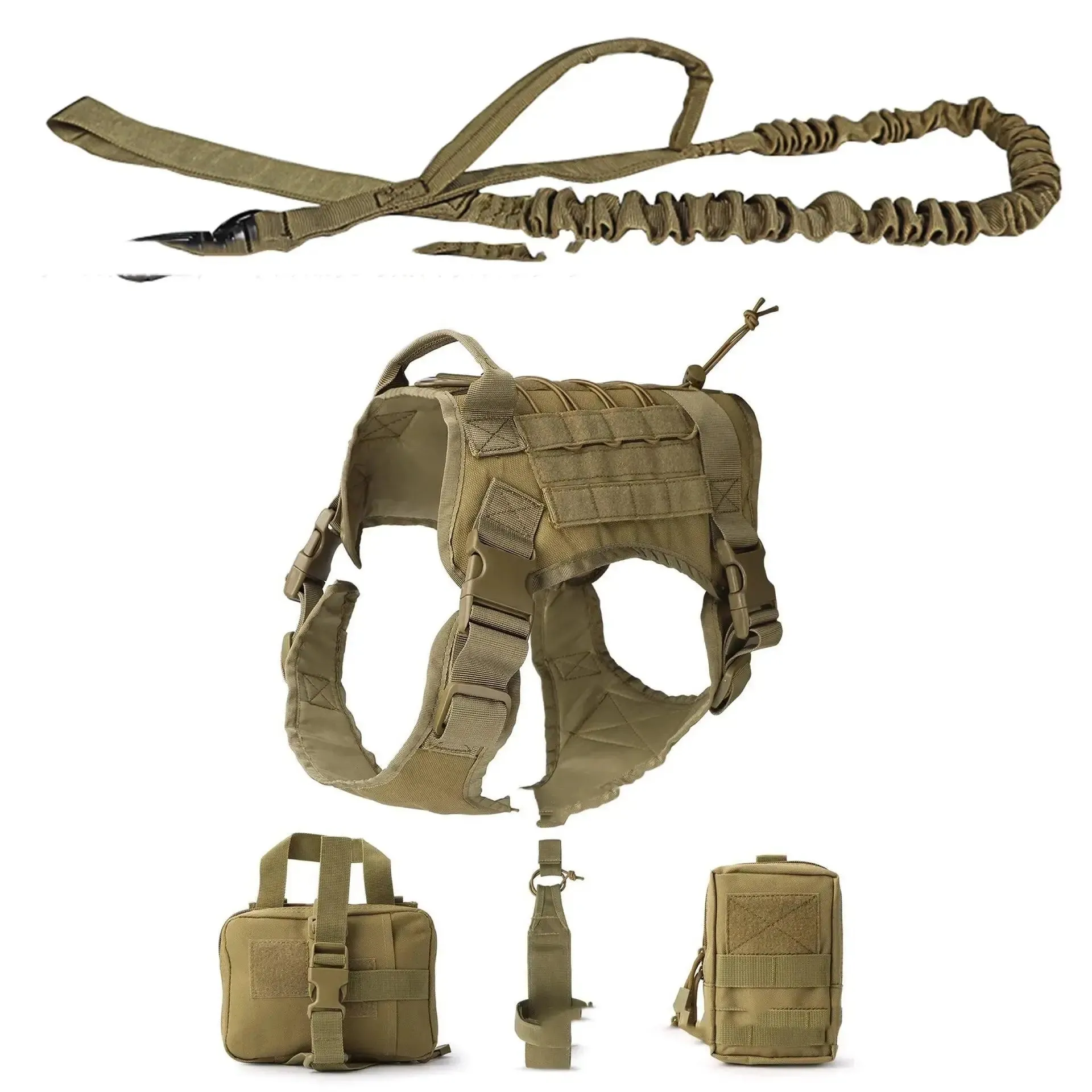 Dog Harness Five-Piece K9 Tactical Suit Perfect For A Belgian Malinois