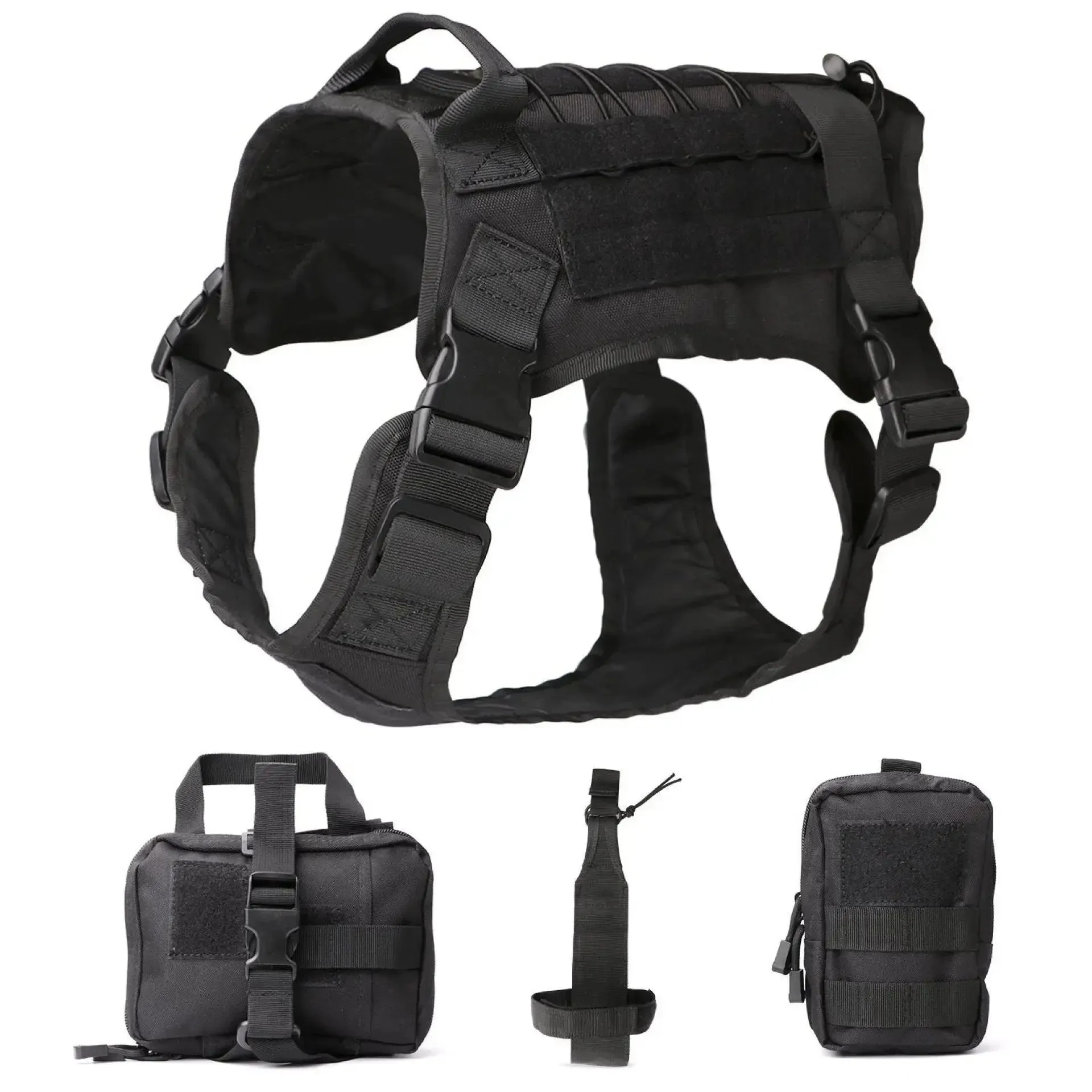 Dog Harness Five-Piece K9 Tactical Suit Perfect For A Belgian Malinois