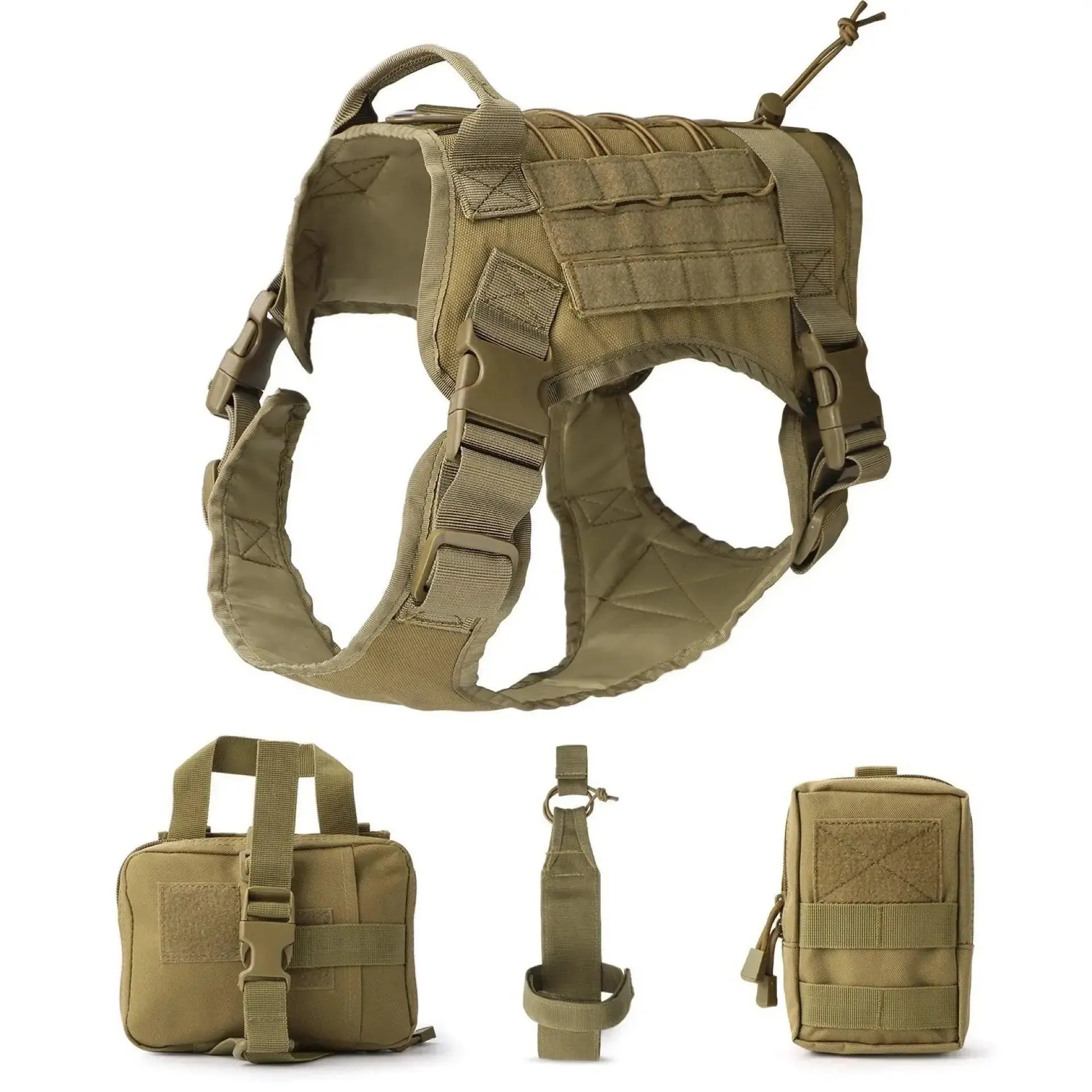 Dog Harness Five-Piece K9 Tactical Suit Perfect For A Belgian Malinois