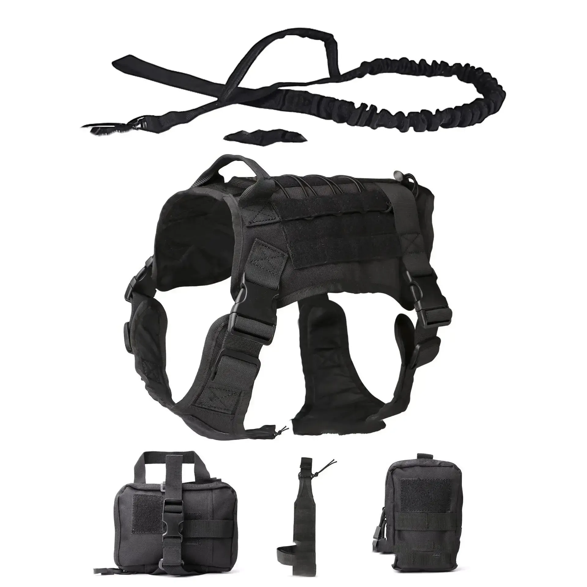 Dog Harness Five-Piece K9 Tactical Suit Perfect For A Belgian Malinois