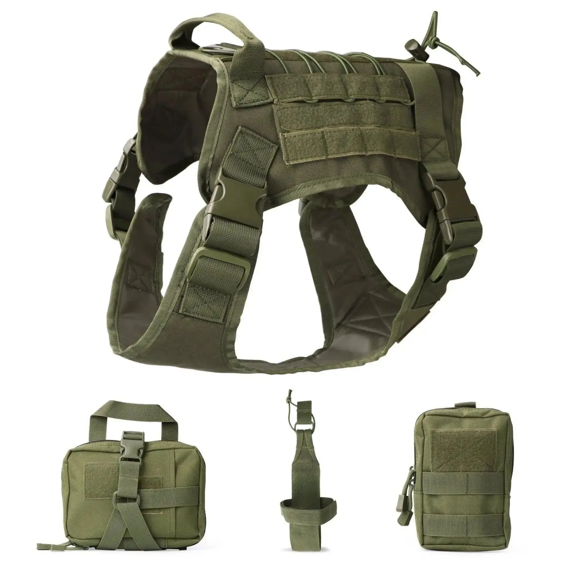 Dog Harness Five-Piece K9 Tactical Suit Perfect For A Belgian Malinois