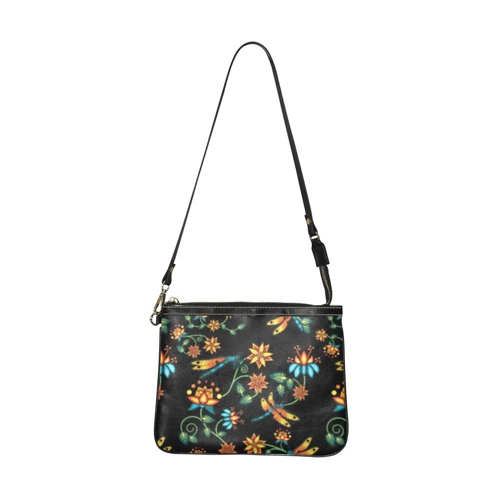 Dragon Lily Noir Small Shoulder Bag