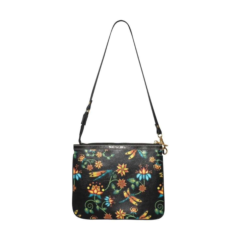 Dragon Lily Noir Small Shoulder Bag