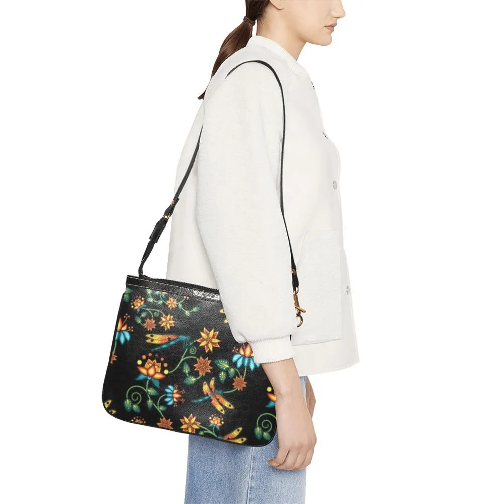 Dragon Lily Noir Small Shoulder Bag