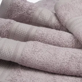 Dvaar Bamboo Cotton Bath Towels Eco-Friendly Grape Grey