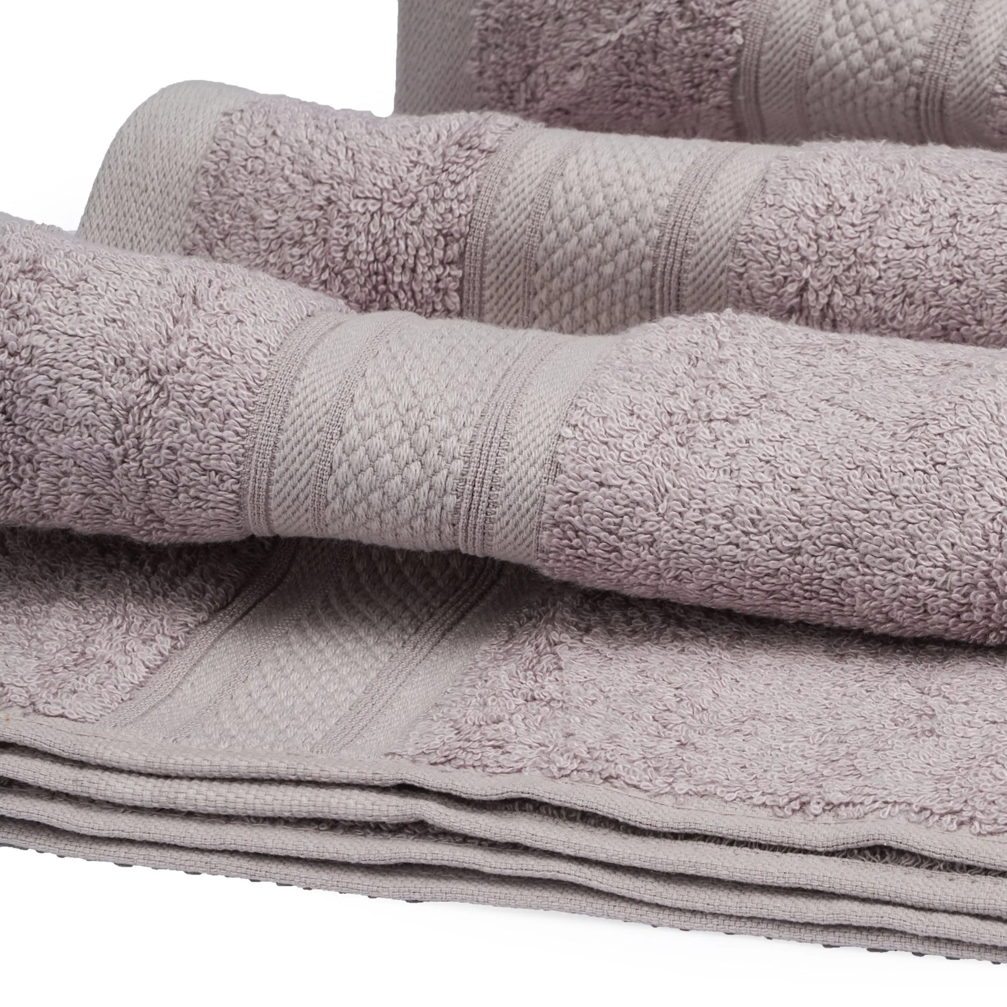 Dvaar Bamboo Cotton Bath Towels Eco-Friendly Grape Grey