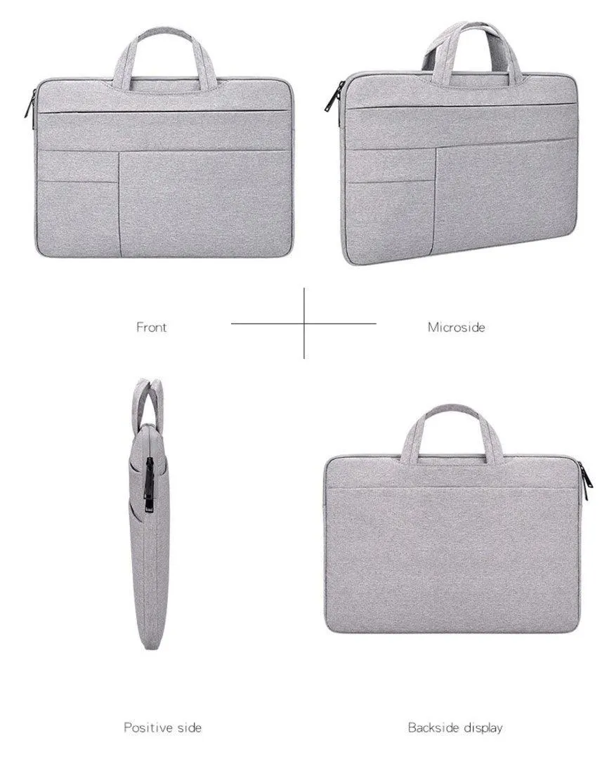 Essential Waterproof Laptop Hand Bag For 15.6 Inch- Grey