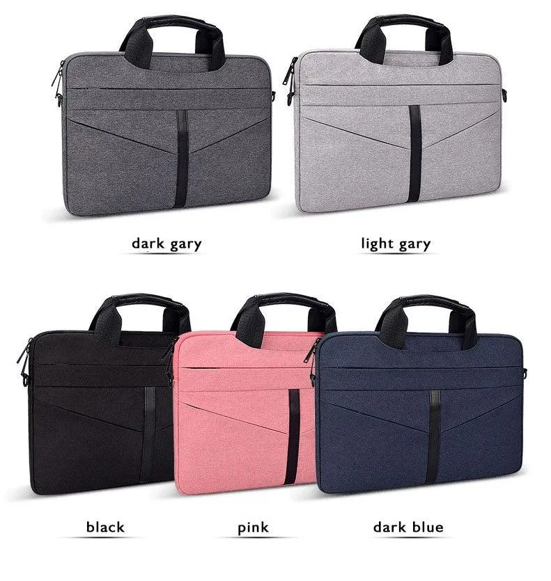 Executive Men's Zipper Designed Business Laptop Bag-Ash