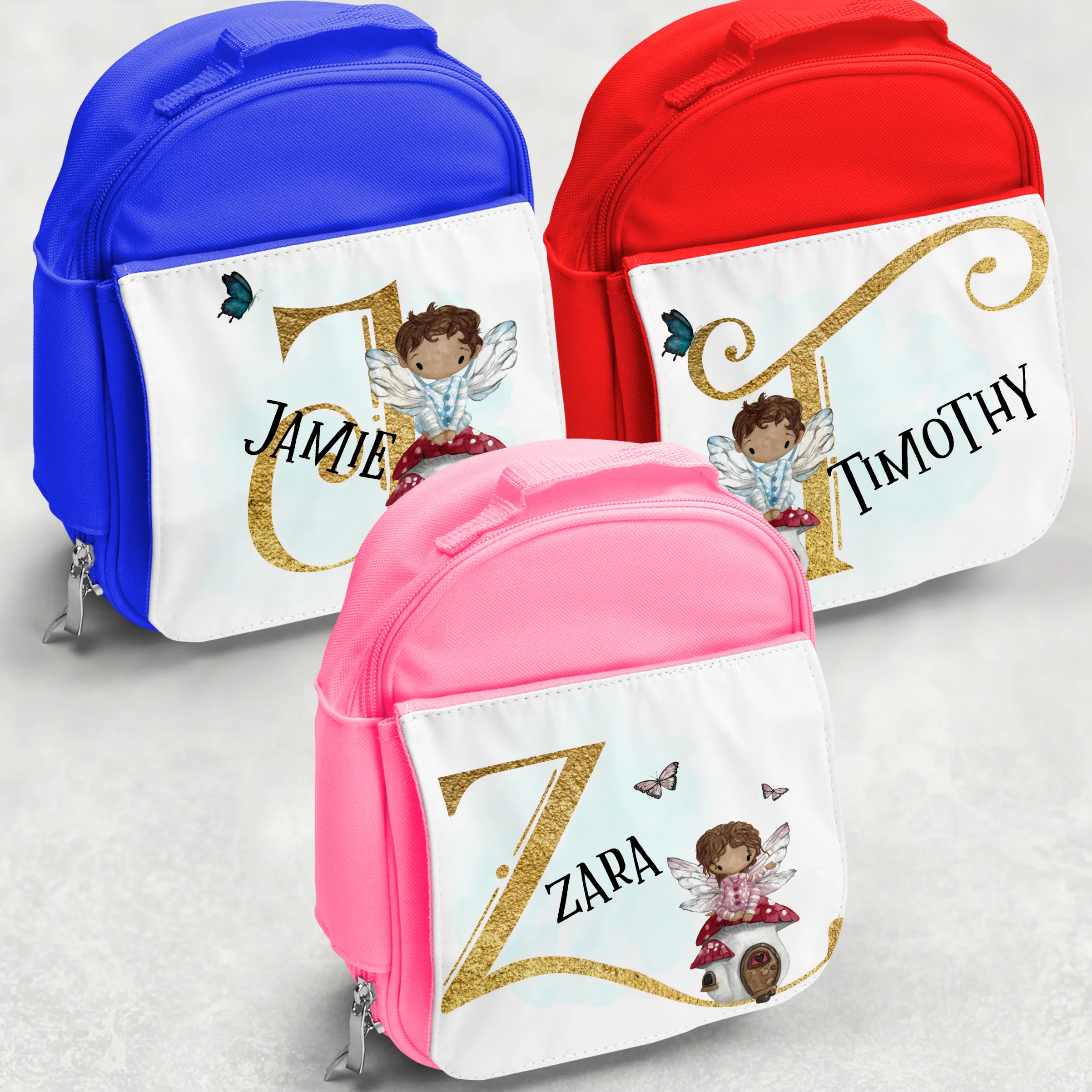 Fairy Alphabet Personalised Kids Insulated Lunch Bag