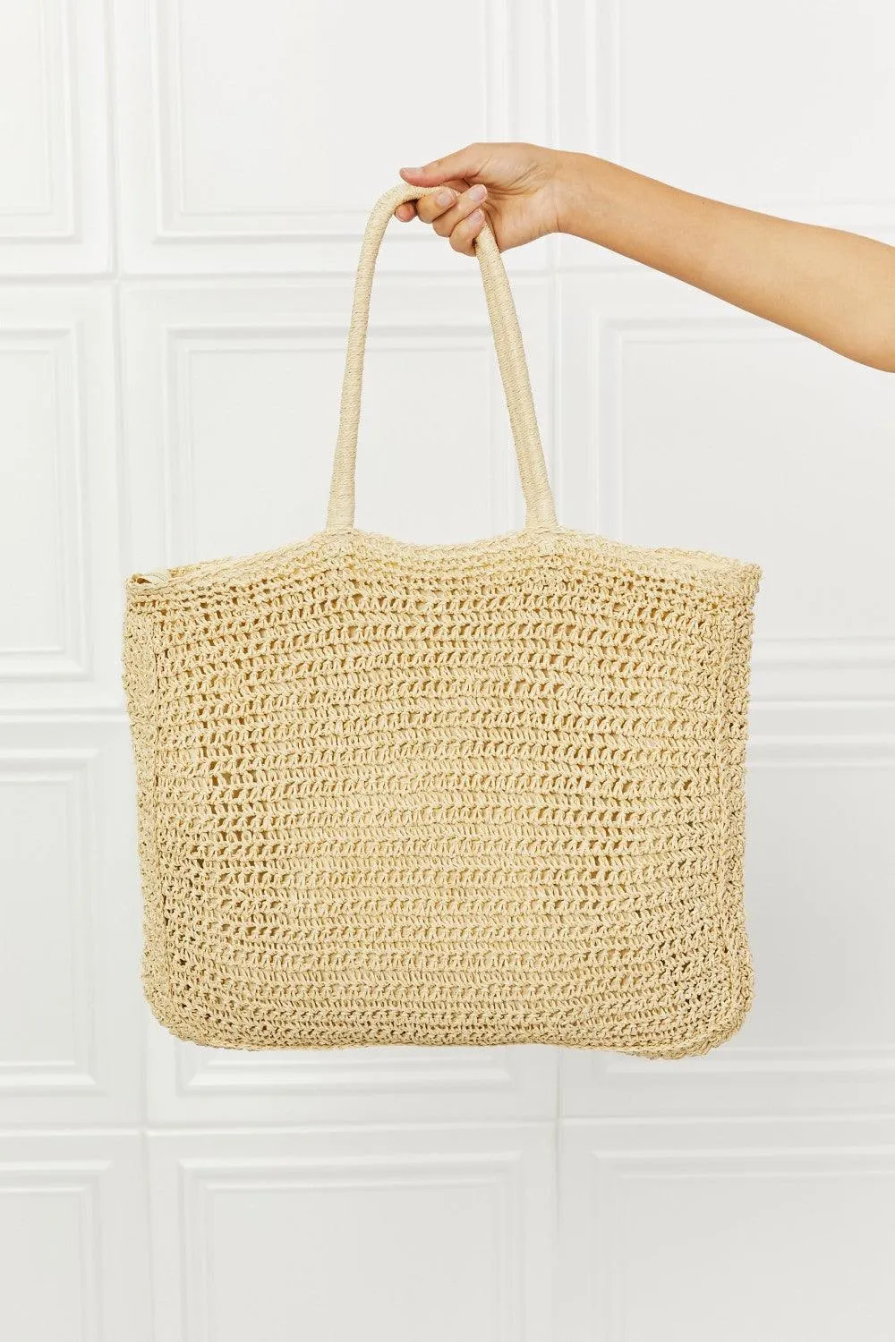 Fame Off the Coast Straw Tote Bag