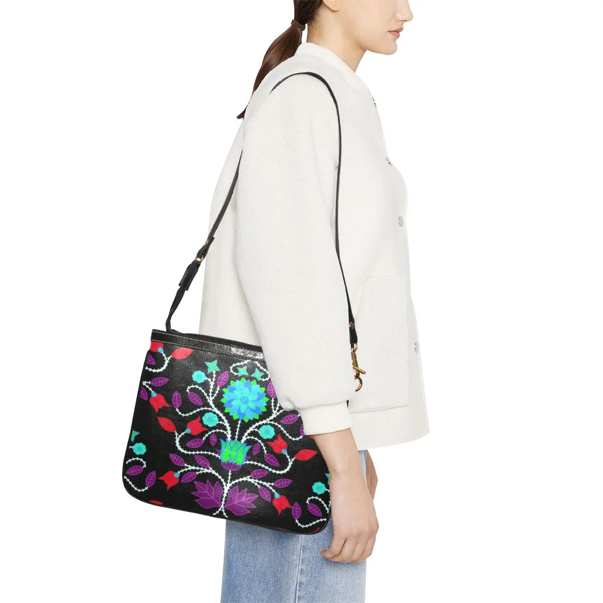 Floral Beadwork Four Clans Winter Small Shoulder Bag