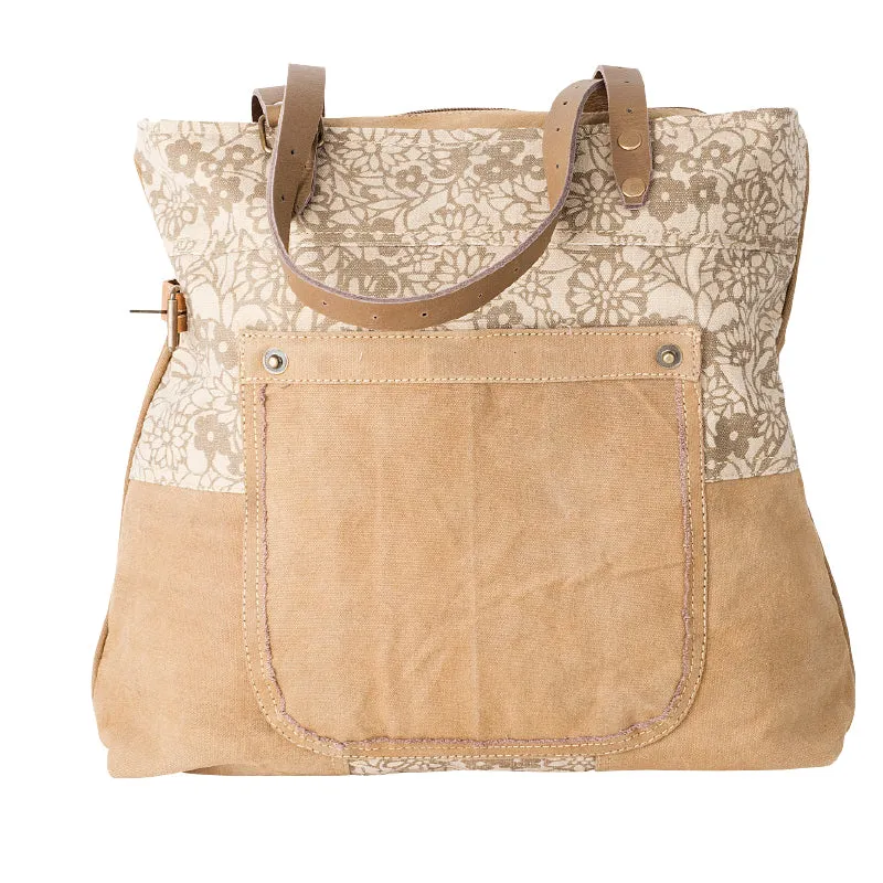 Floral Cream Tote Bag