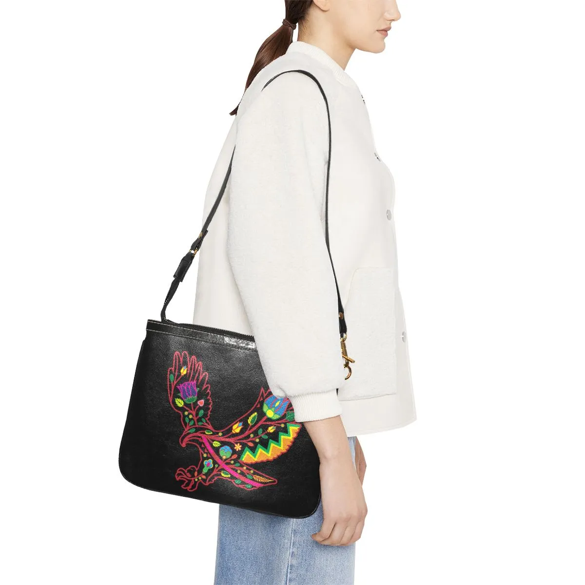 Floral Eagle Small Shoulder Bag