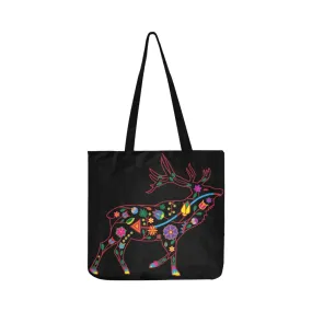 Floral Elk Reusable Shopping Bag (Two sides)