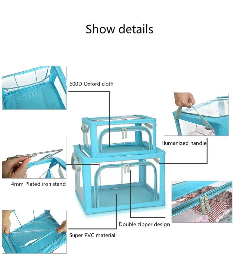 Foldable Storage Baskets for Organizing Home, Clothes, Shelf, Gifts, Baby Nursery, Toys, Closet, Towel, Laundry Storage Bin - Storage Bag