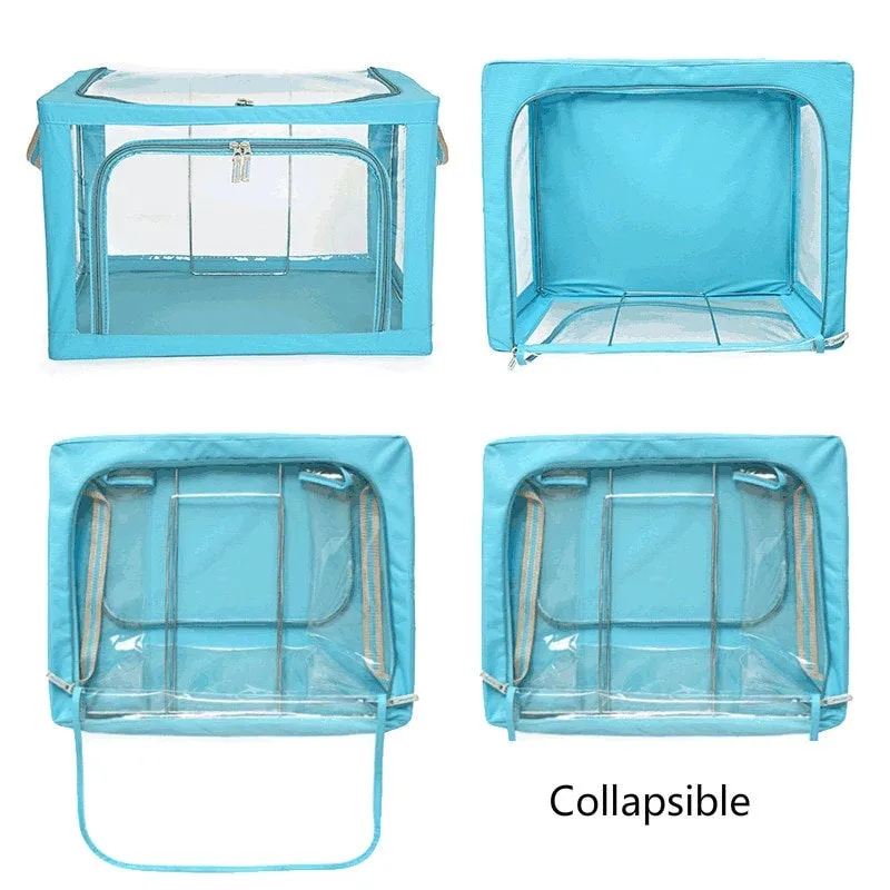 Foldable Storage Baskets for Organizing Home, Clothes, Shelf, Gifts, Baby Nursery, Toys, Closet, Towel, Laundry Storage Bin - Storage Bag