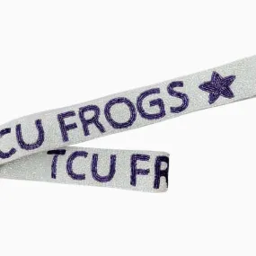 Game Time TCU Frogs White Beaded Bag Strap