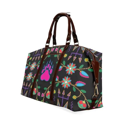 Geometric Floral Fall-Black Classic Travel Bag