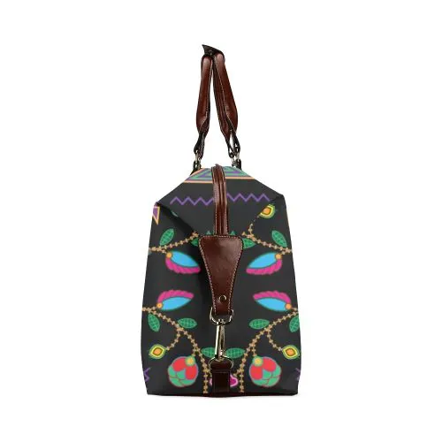 Geometric Floral Fall-Black Classic Travel Bag