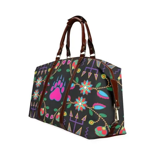 Geometric Floral Fall-Black Classic Travel Bag