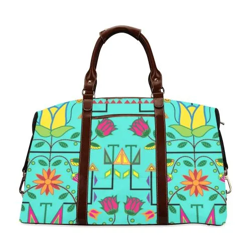 Geometric Floral Summer-Sky Classic Travel Bag