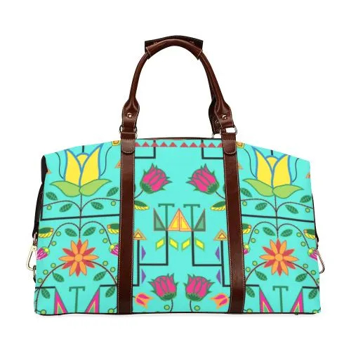 Geometric Floral Summer-Sky Classic Travel Bag