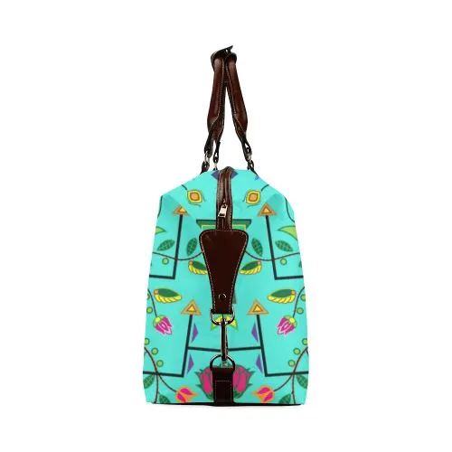 Geometric Floral Summer-Sky Classic Travel Bag