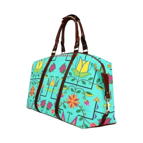 Geometric Floral Summer-Sky Classic Travel Bag