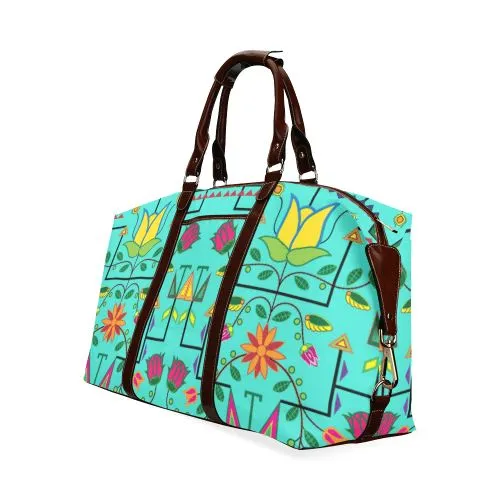 Geometric Floral Summer-Sky Classic Travel Bag