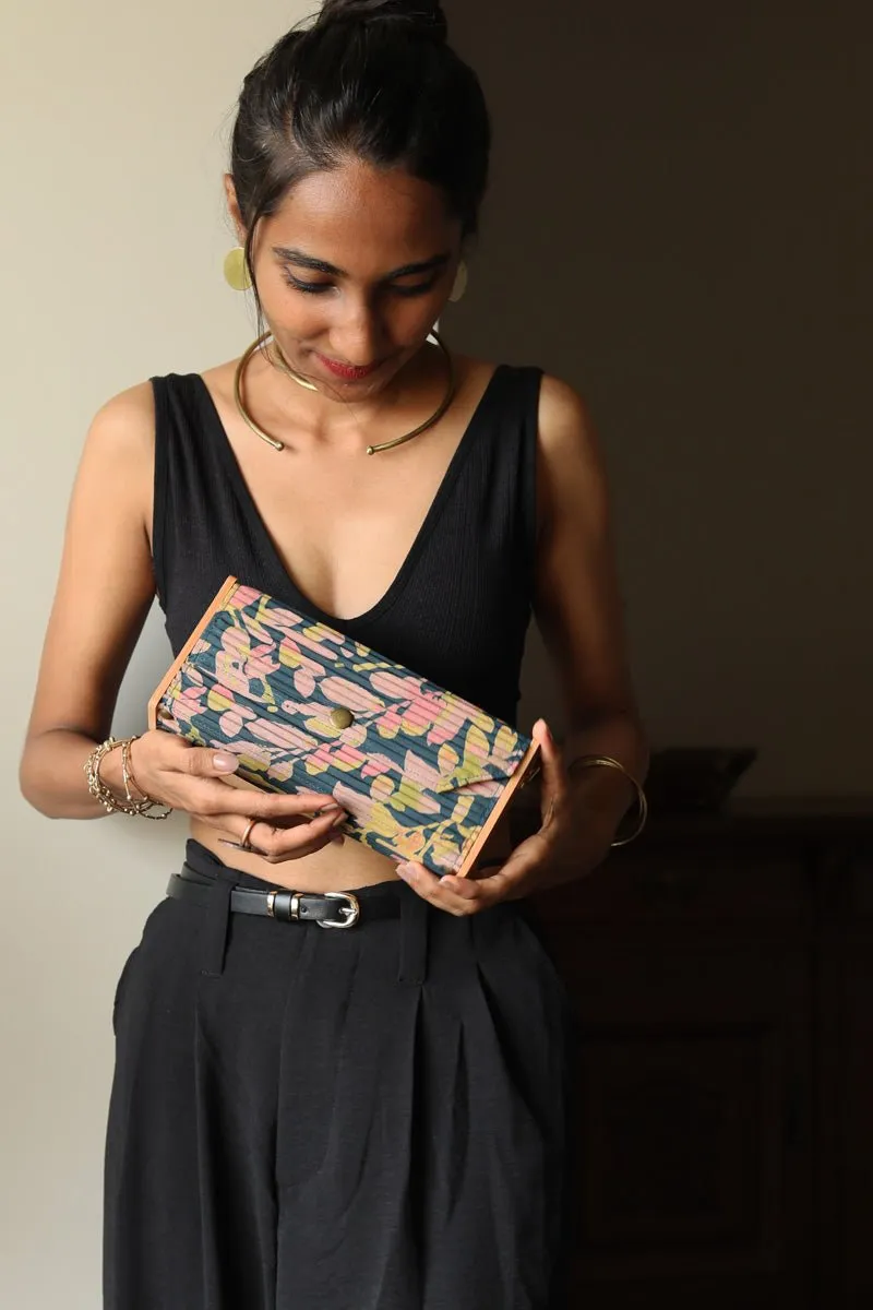 Gift For Her - Floral Blue Mini Clutch Gift Box