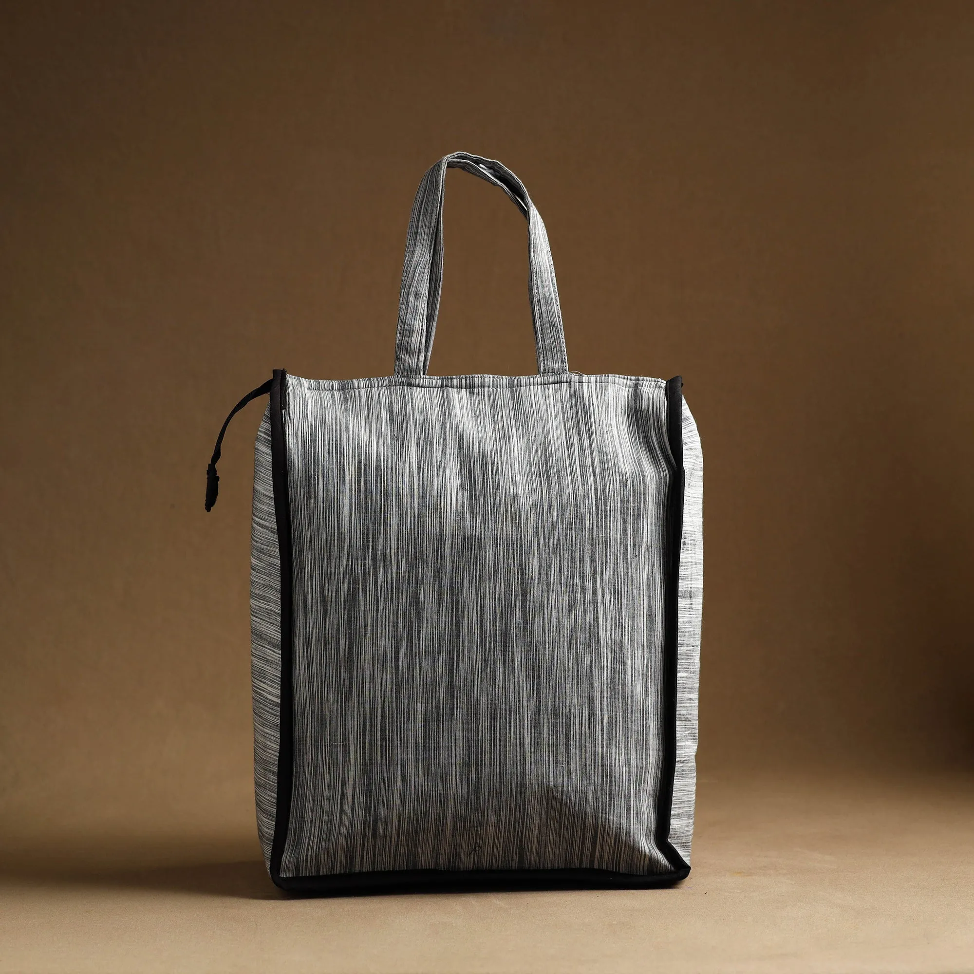 Grey - Handmade Cotton Shopping Hand bag 09