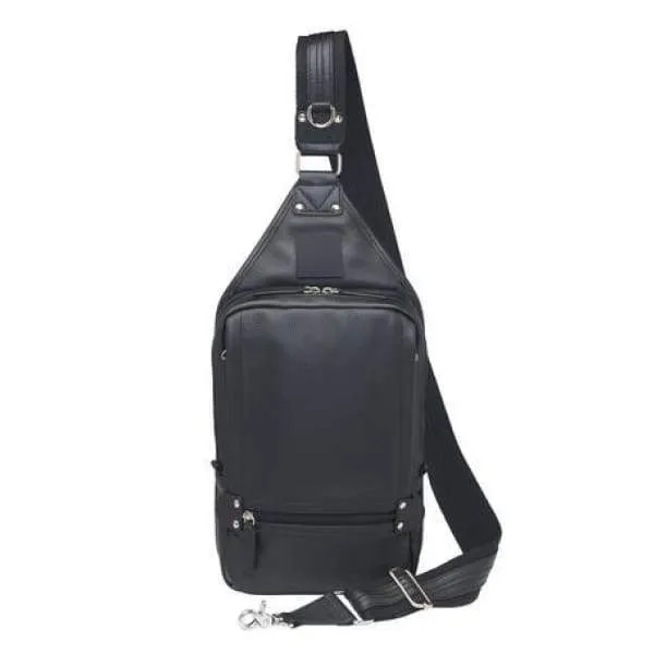 GTM Original RFID Lined Leather Sling Bag