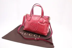 Gucci Soho 2-Way Bag in Pink Patent Leather