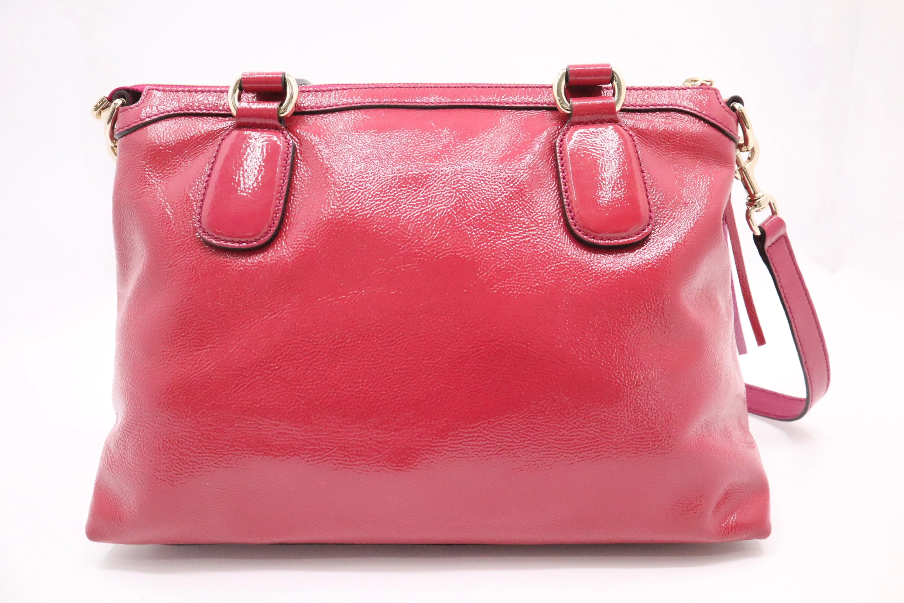 Gucci Soho 2-Way Bag in Pink Patent Leather