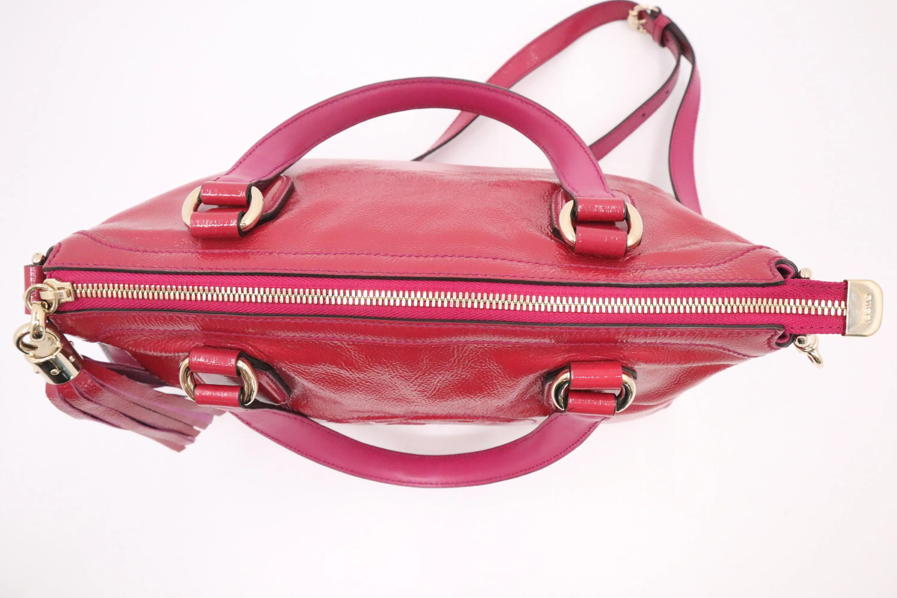 Gucci Soho 2-Way Bag in Pink Patent Leather