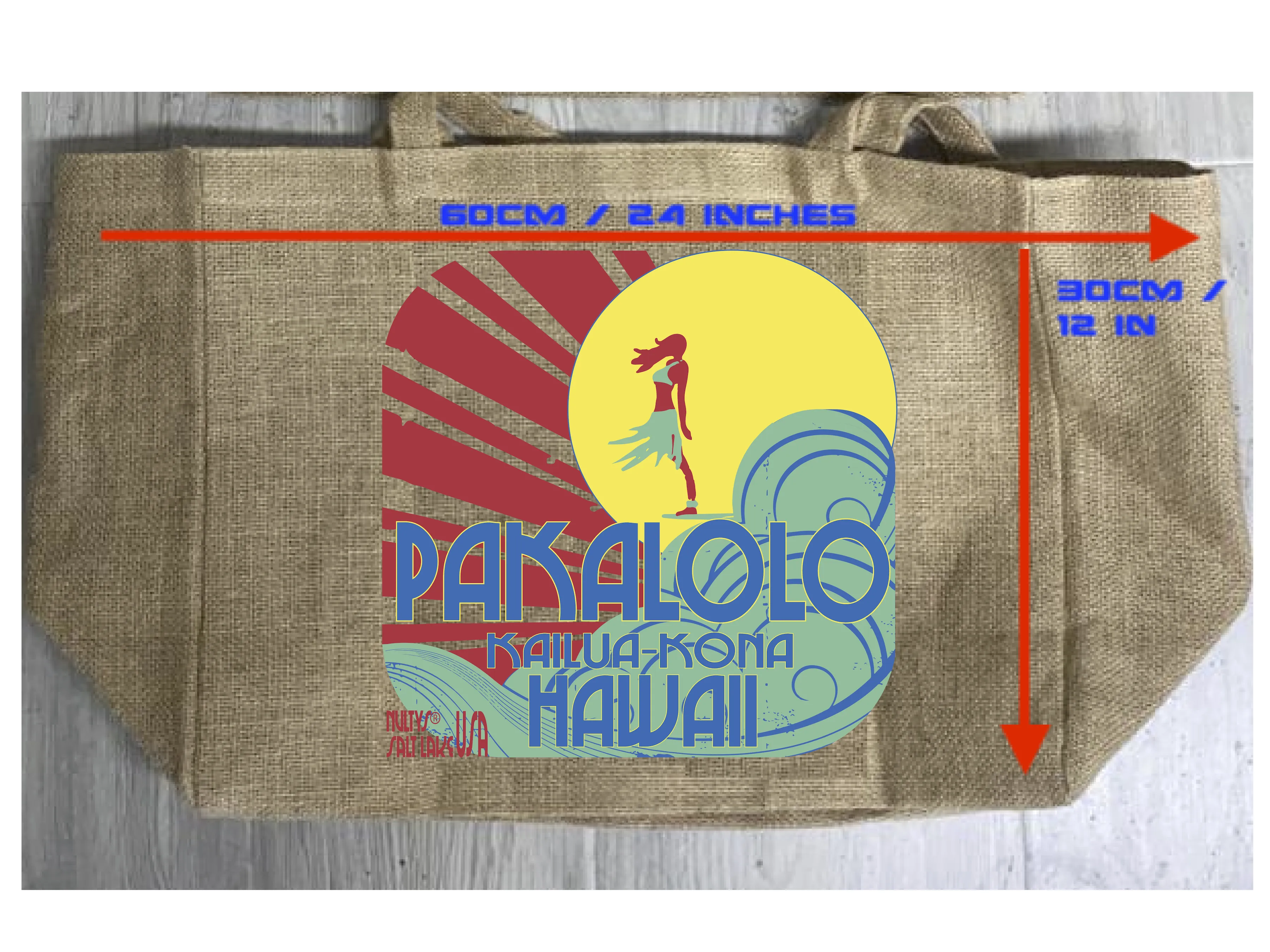 HAWAIIAN KONA GOLD MARIJUANA BURLAP TOTE BAG (Sold by the piece)