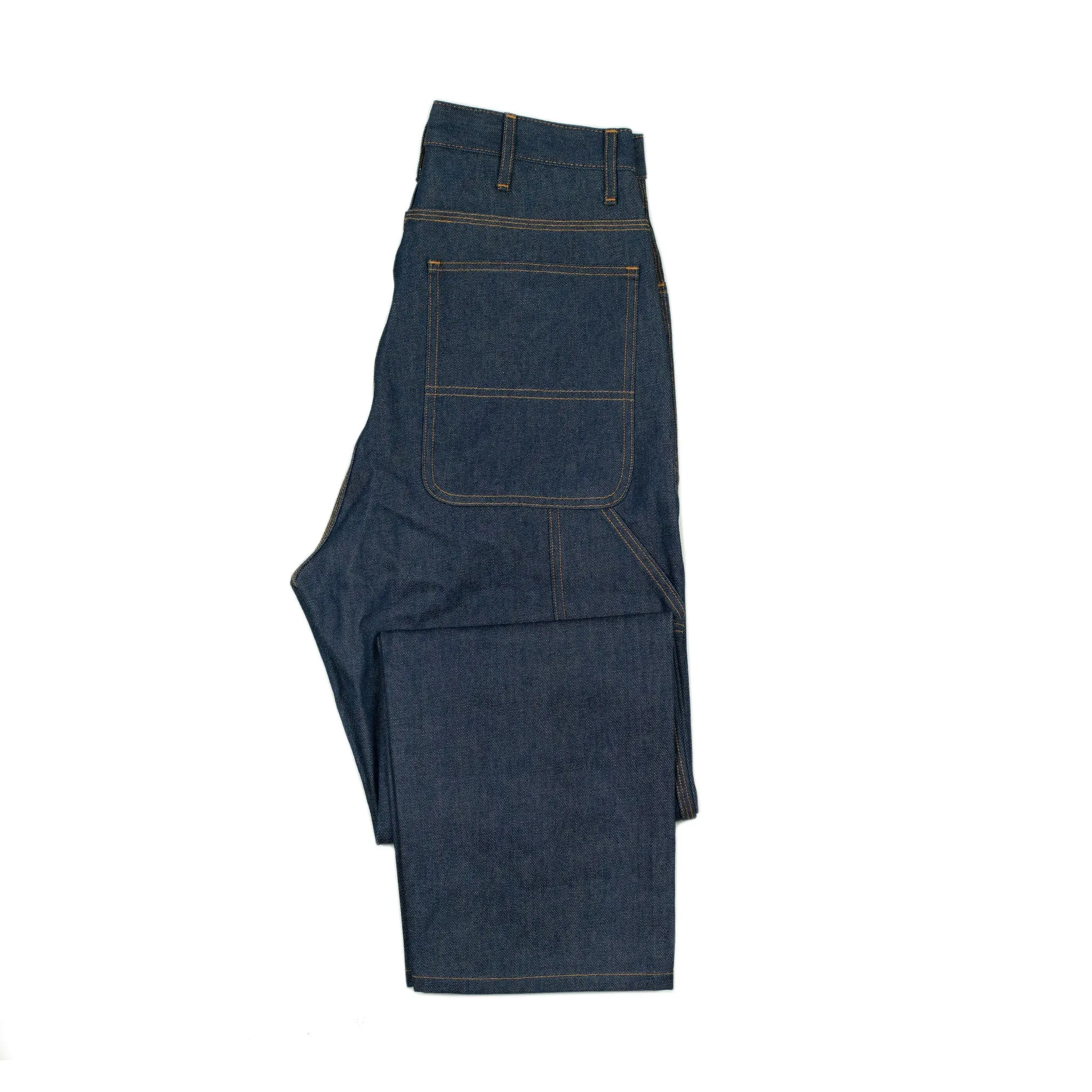 High rise painter pants in 13oz indigo denim