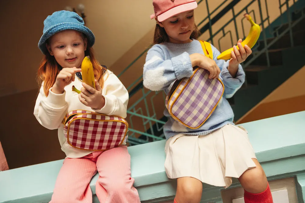 Hip Pack Travel | Fanny Pack | Gingham | Red Plum