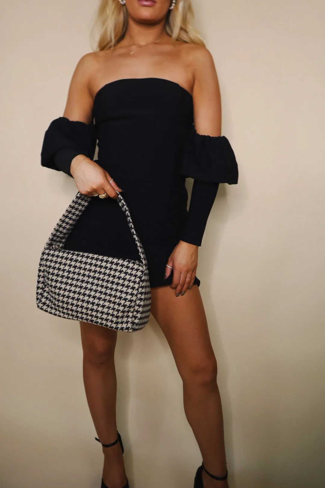 Houndstooth Shoulder Bag