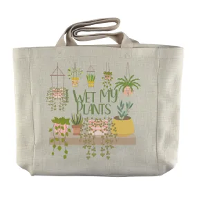 I Wet My Plants | Hanging Houseplant Themed Reusable  Grocery Tote