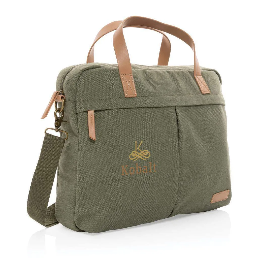 Impact AWARE 16 oz recycled canvas laptop bag